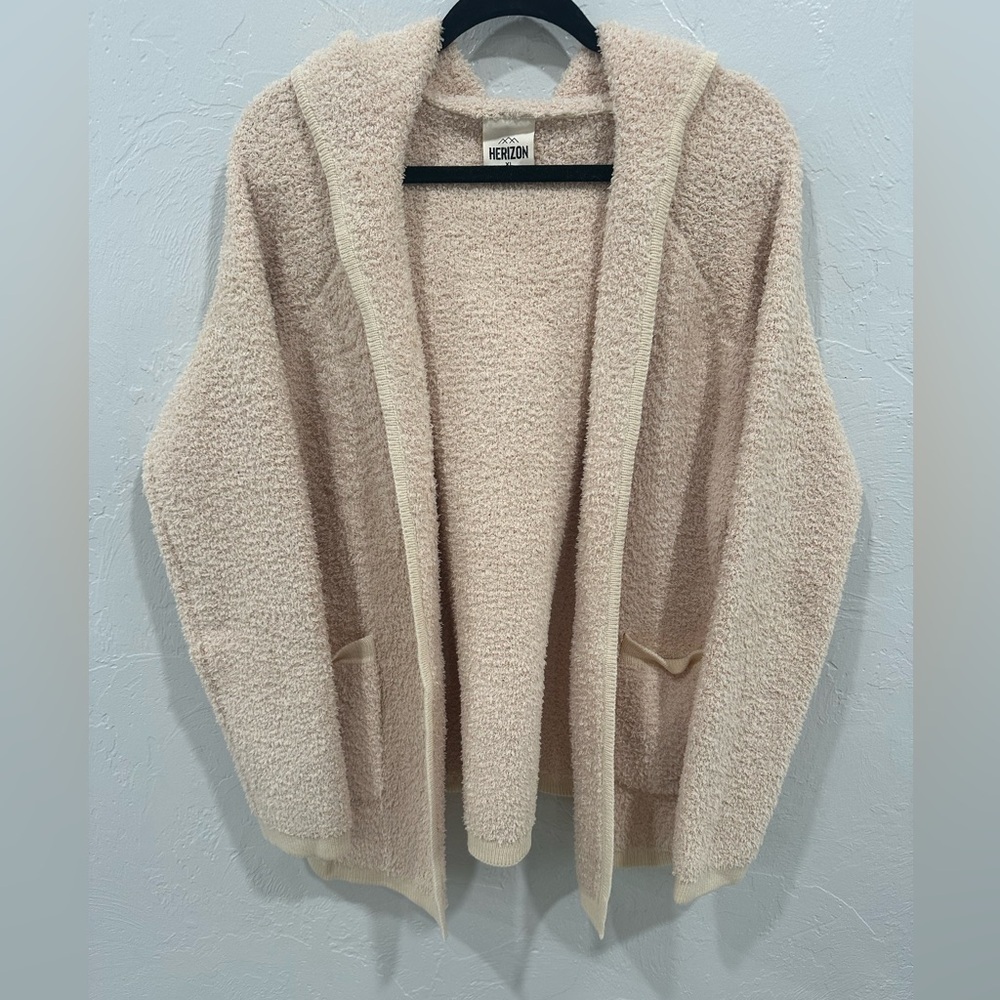 Herizon hooded cardigan in oatmeal (XL)